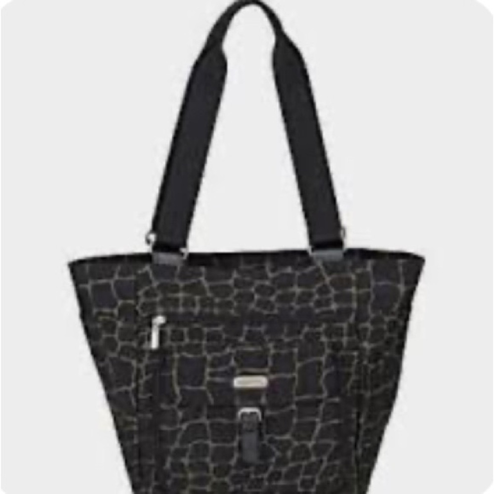 Baggallini Town Tote- Solid Nylon Crinkle,Black A… - image 5